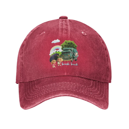 Trash Truck Animation Trash Truck Netflix Denim Cap Casual Baseball Caps