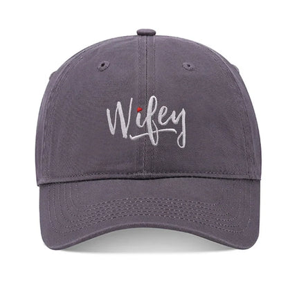 Lyprerazy Baseball Caps Wifey Unisex Embroidery Baseball Cap