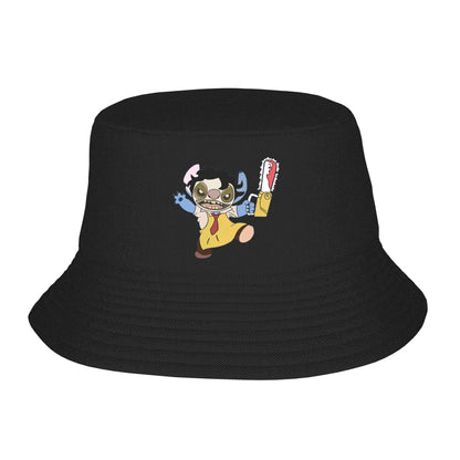 Unisex Bucket Hat Lilo And Stitch Christmas Summer Travel Headwear