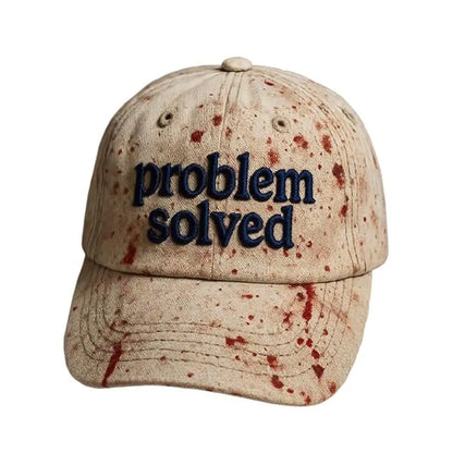 Halloween Theme Embroidery Problem Solved Bloody Hat Horror Baseball Caps