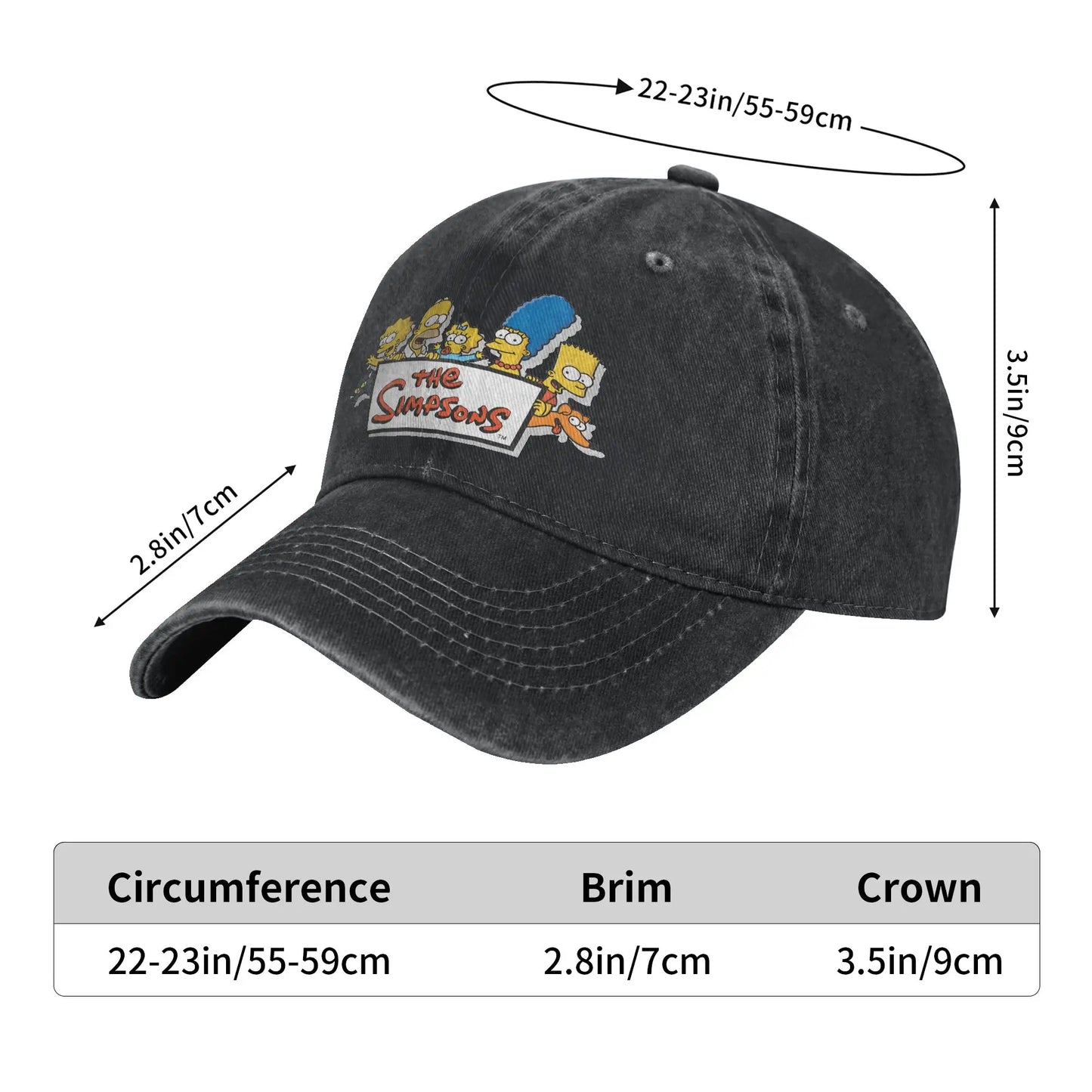 The S-Simpsons Cartoon Logo Casual Baseball Cap