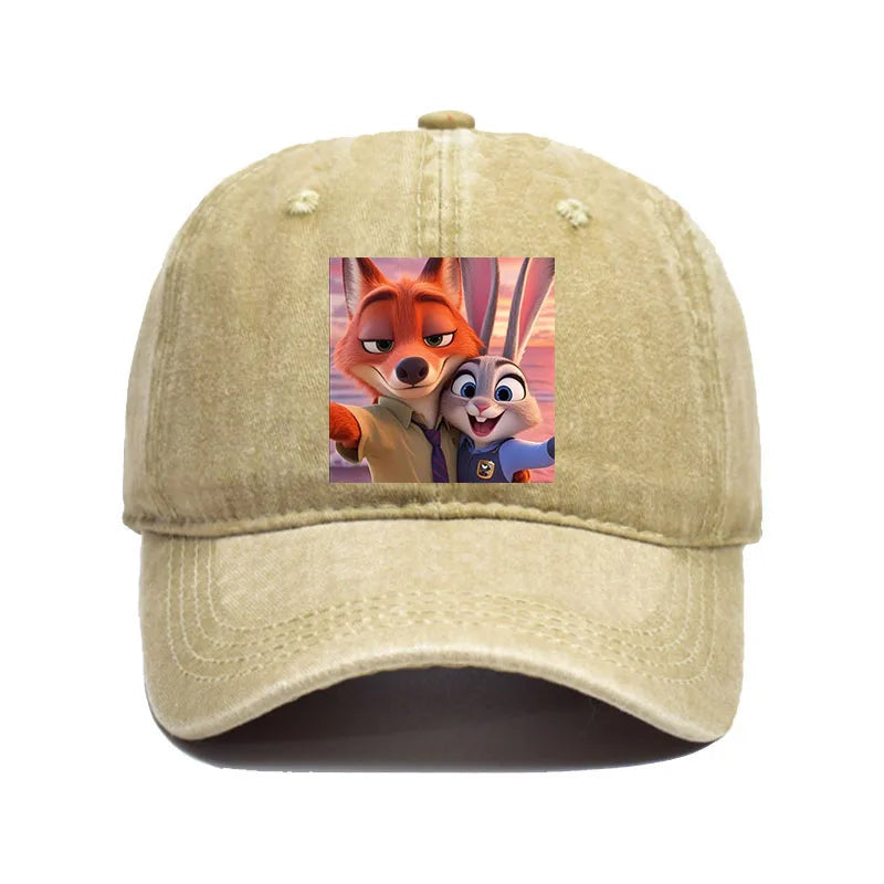 Zootopia Judy Nick Cute Versatile Protection Windproof Outdoor Casual Fashion Baseball Cap