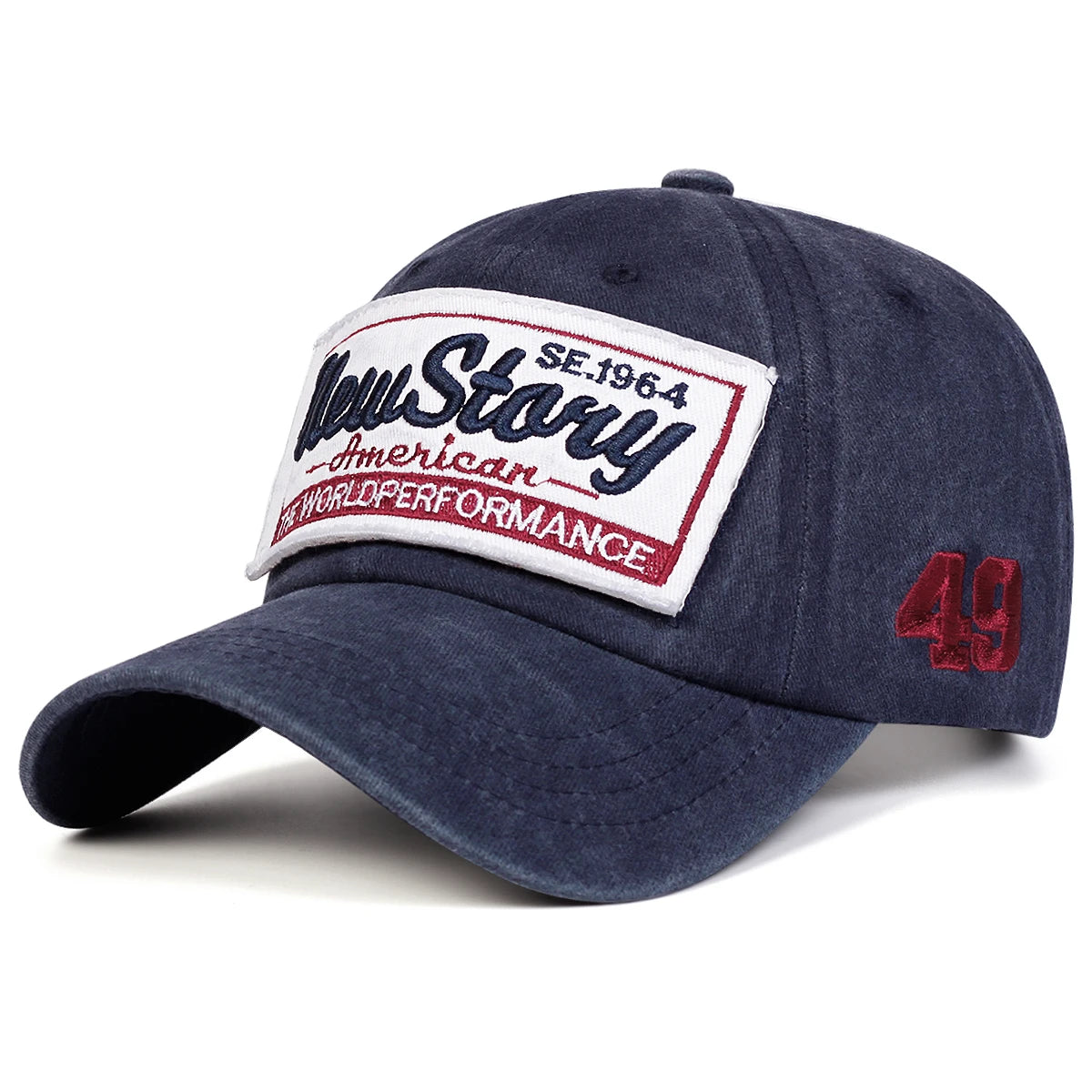 NEW STORY Letter Embroidery Wash Baseball Caps