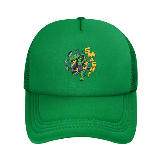 Unisex Retro Hulk Smash Baseball Hats Mesh Baseball Cap