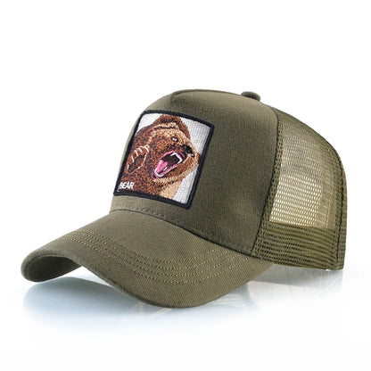 Four Seasons Snapback Baseball Cap Men Fashion Bear Embroidery