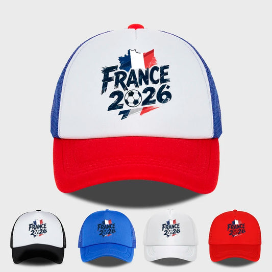 France 2026 Football Print Mesh Baseball Hat