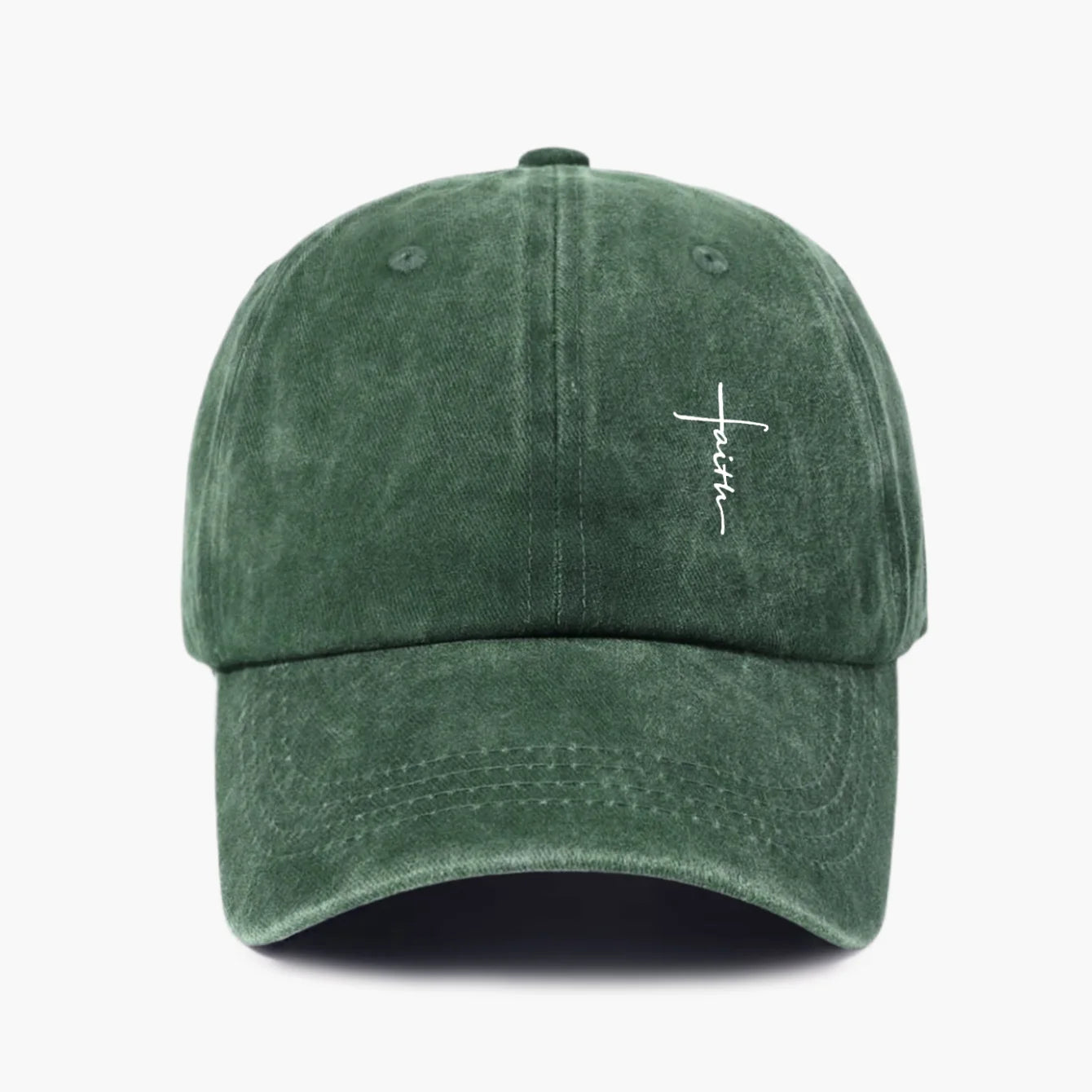 Baseball Cap With Cross Printting Adjustable Outdoor Dad Hat