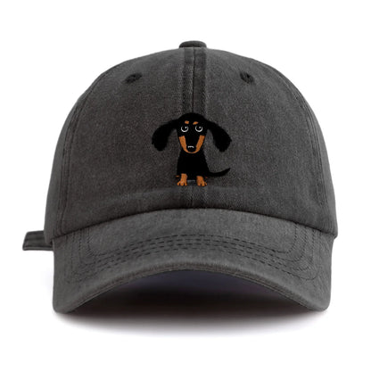 Dachshund Print Washed Baseball Cap For Adults