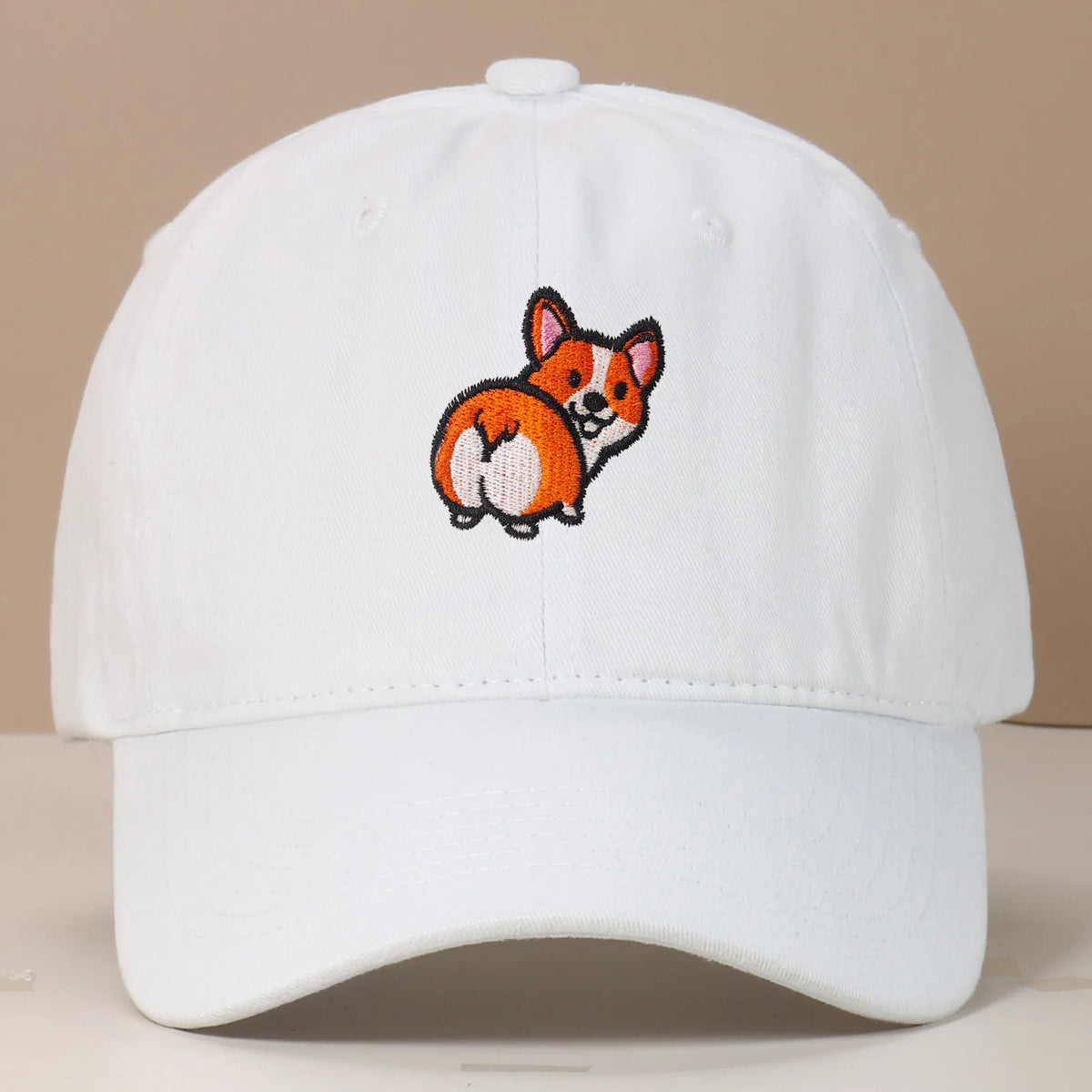 Fun Corgi Canine Embroidered Baseball Hats
