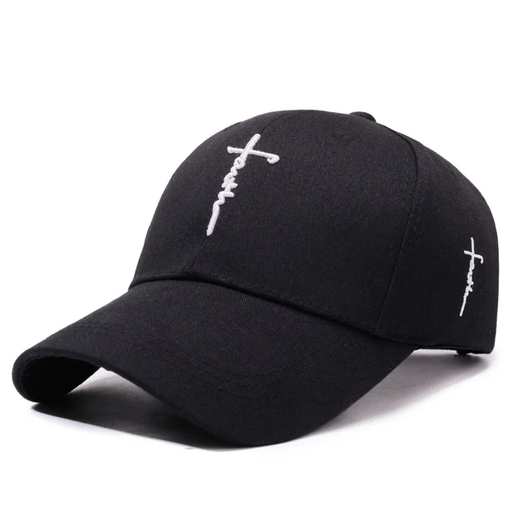 Embroidery English Cross Casual Baseball Cap Men's Women's