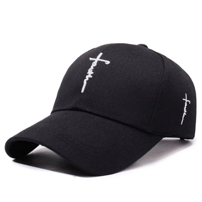 Embroidery English Cross Casual Baseball Cap Men's Women's