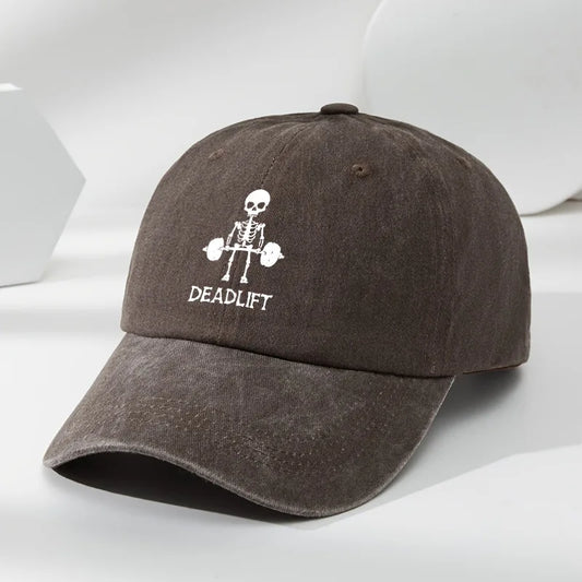 Baseball Cap with Cool Skull Print- Durable Polyester Perfect