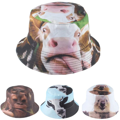 3D Printing Animal Bucket Hat For Women Men