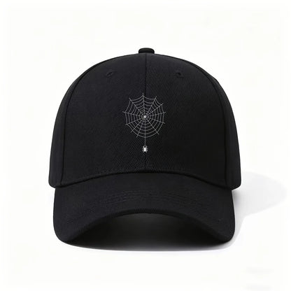 Gothic Spider Web & Hanging Spider Baseball Cap