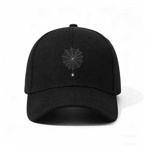 Gothic Spider Web & Hanging Spider Baseball Cap
