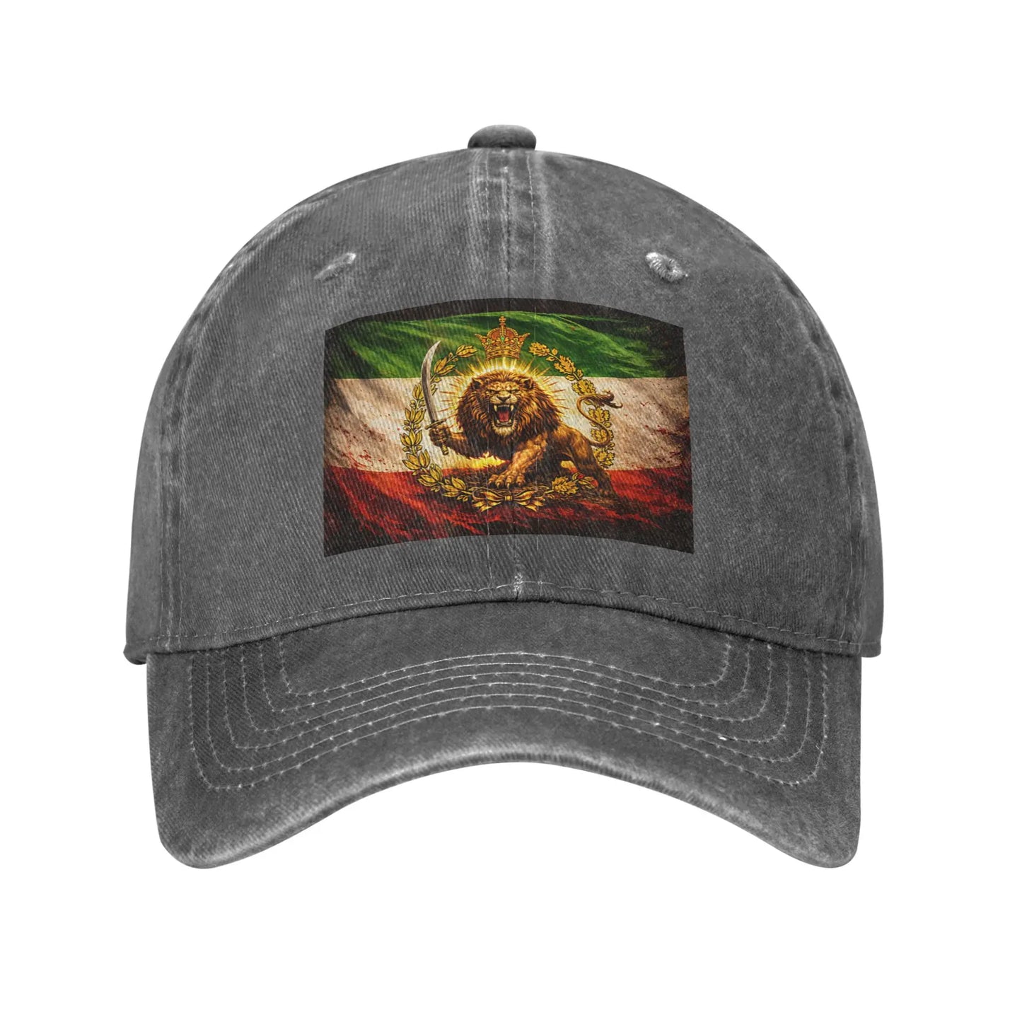 Persian Kingdom Flag Iran Lion Sun Baseball Cap