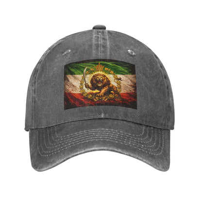 Persian Kingdom Flag Iran Lion Sun Baseball Cap