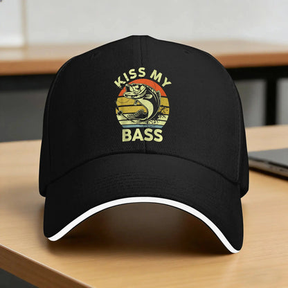 Kiss My Bass Print Baseball Cap