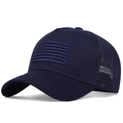 Flag Mesh Baseball Cap Summer Breathable Hat