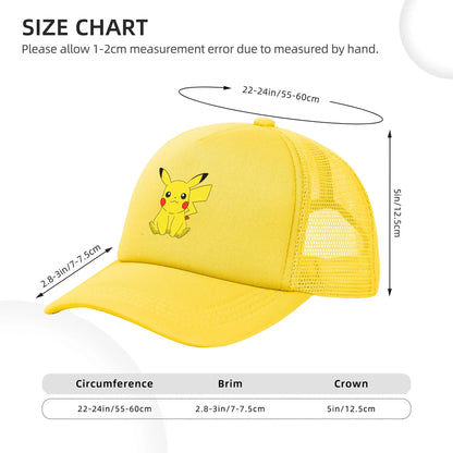 Pikachu Pokemoned Anime Trucker Hat Baseball Caps