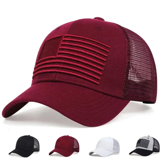 Unisex American Flag Embroidery Baseball Caps