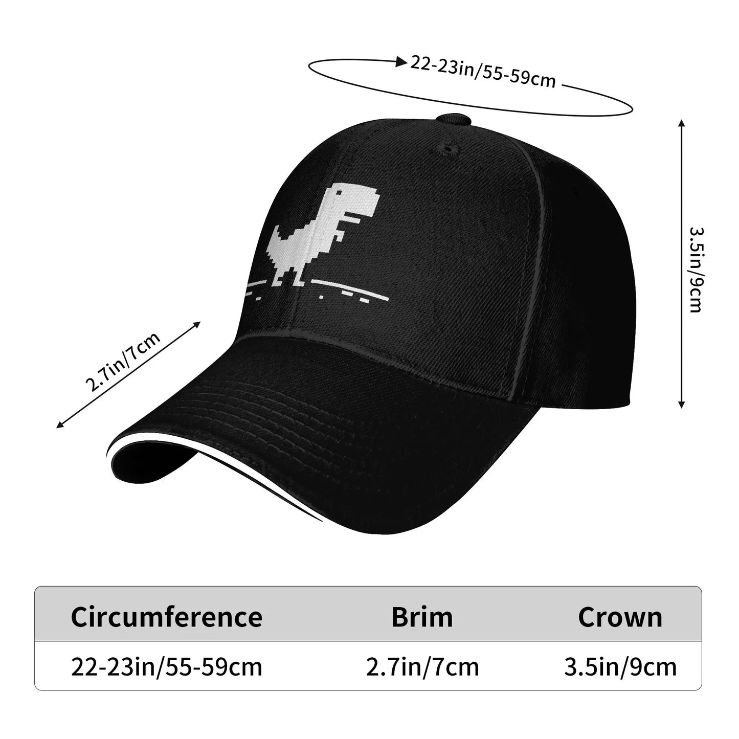 T Rex Geek Dinosaur Pixel Art Without Internet Baseball Cap