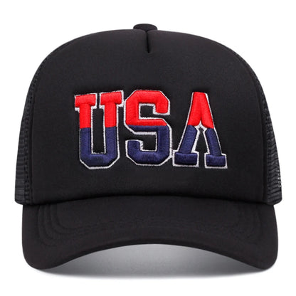 USA Side Embroidered American Flag Baseball Hat
