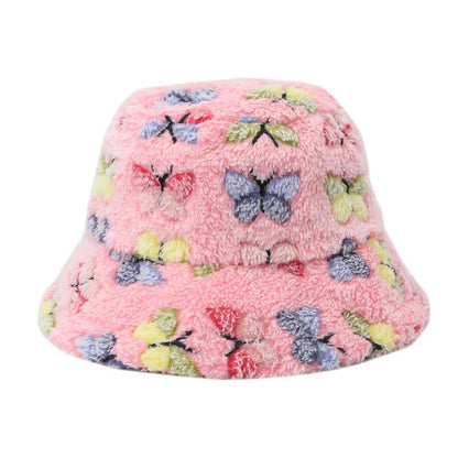 Autumn Winter Warm Hat Men Women Thick Plush Bucket Hat