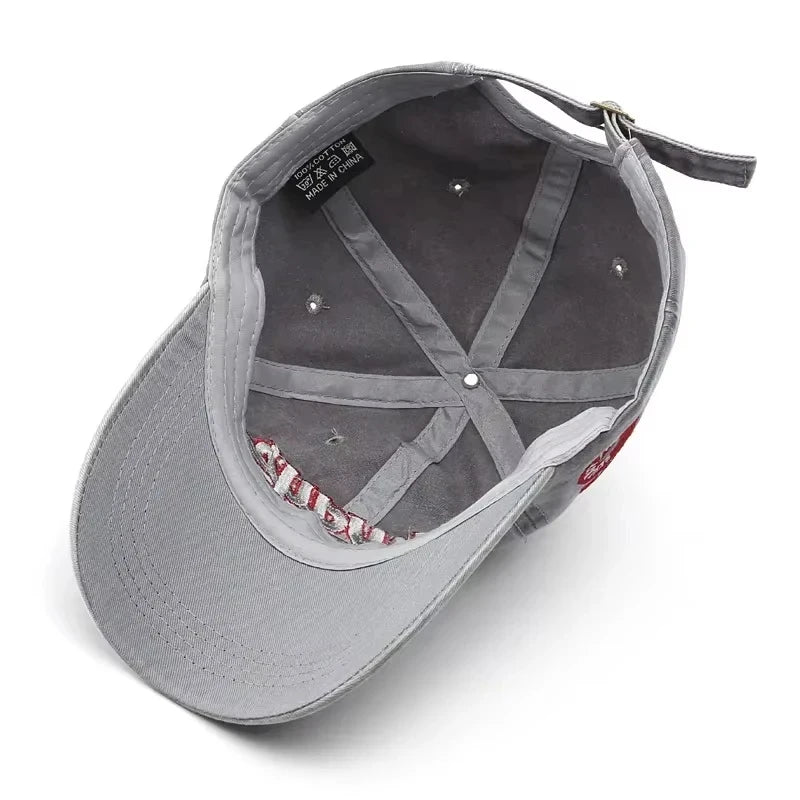 1pc Embroidered Baseball Cap with Fashionable Letter for Men and Women