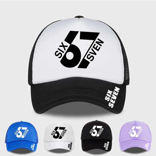 SIX 67 SEVEN Printed Mesh Cap Baseball Cap
