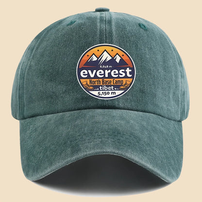 Baseball Cap Featuring "Everest North Base Camp 5, 150 Meters"