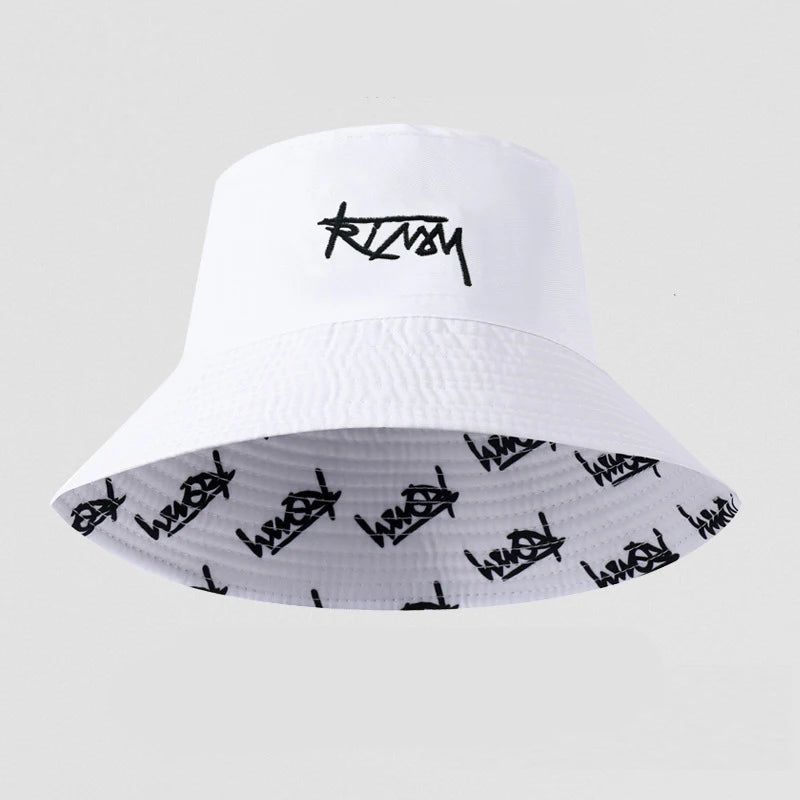 Retro Style Fashionable Printed Maple Leaf Fisherman Hat Bucket Hat