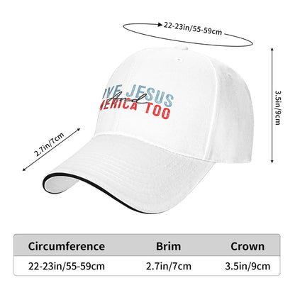 Loves Jesus and America Too Baseball Cap