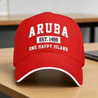 Spring Casual Baseball Cap Vintage Varsity Aruba Outdoor Gym Trucker Hat