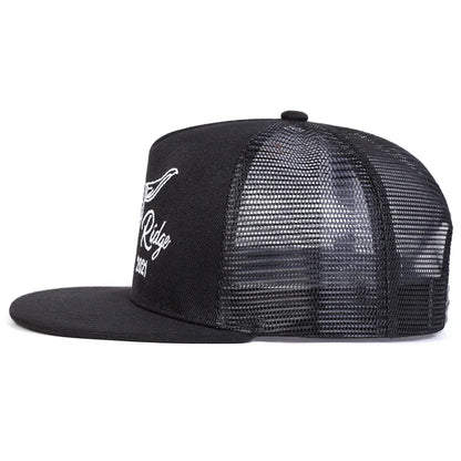 Unisex Ox Head Embroidery Hip-hop Net Hats