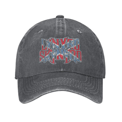 Lynyrded Rock Biker Skynyrded Logo Baseball Caps