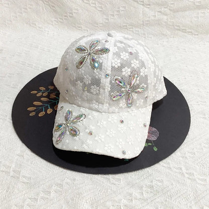 Summer Lace Flowers Baseball Caps