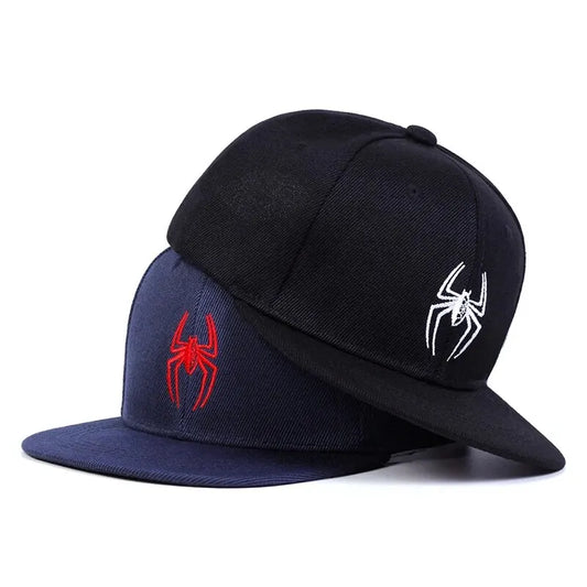 Children Spider Embroidery Snapback Caps
