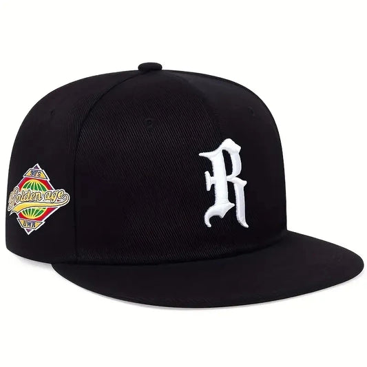 Casual Hip-Hop Punk Letter Embroidered Flat-Brimmed Snapback Cap
