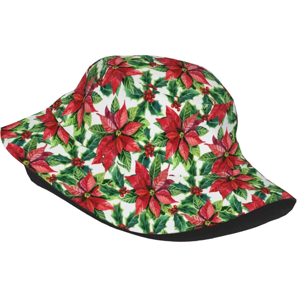 Christmas Botanical 6 Bucket Hats For Women Men