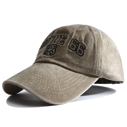 Route 66 Embroidered Baseball Cap