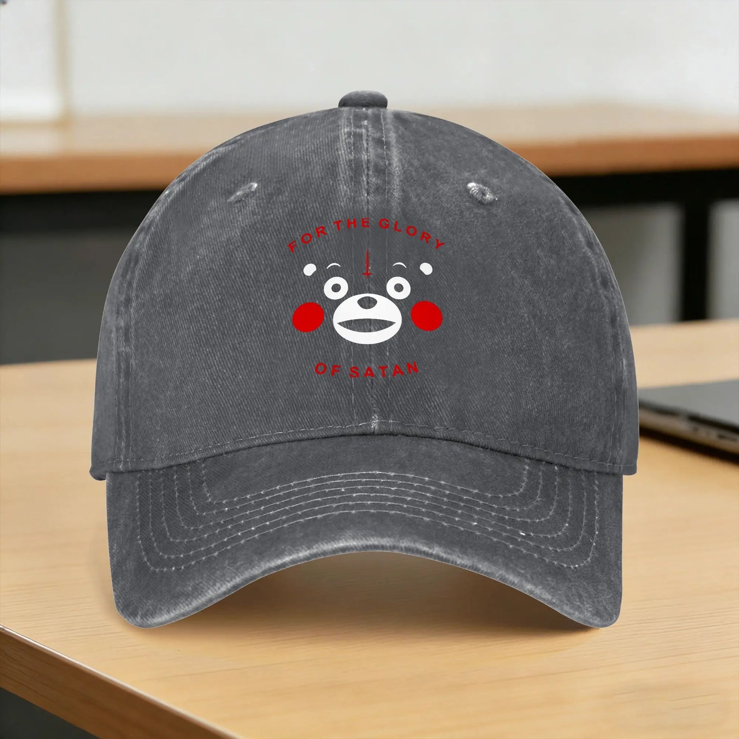 Summer Satanic Bear Baseball Cap