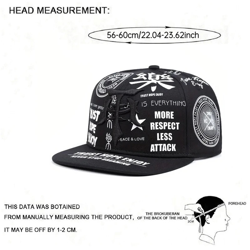 2025 Personalized New Dagger Graffiti Street Pop Hip Hop Hat Outdoor Sports