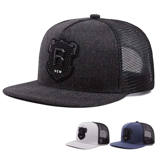 Flat Brim Cap Summer Outdoor Travel Baseball Cap Men's Big Head Cap