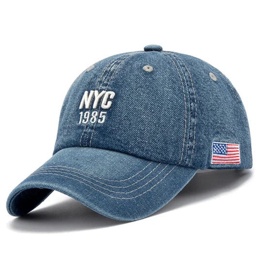 Denim Baseball Cap Men Women Embroidery Letter Jeans