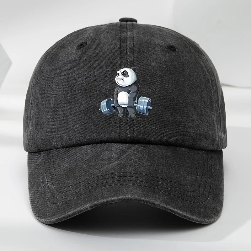 Cartoon Panda Print Baseball Cap