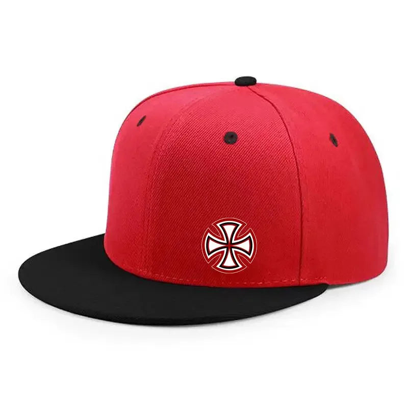Printed Snowflake Pattern Flat Edge Snapback Cap