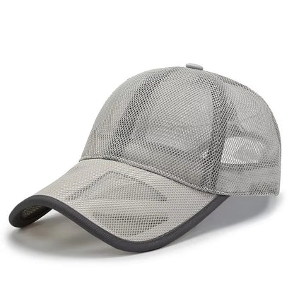Summer Men Hat Openwork Brim Breathable Baseball Cap