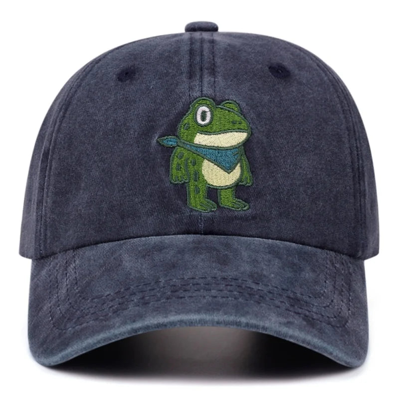 Cartoon Frog Resists Cotton Cap Unisex Baseball Cap
