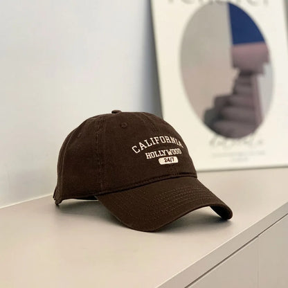 Korean INS Letter Embroidered Cotton Baseball Cap